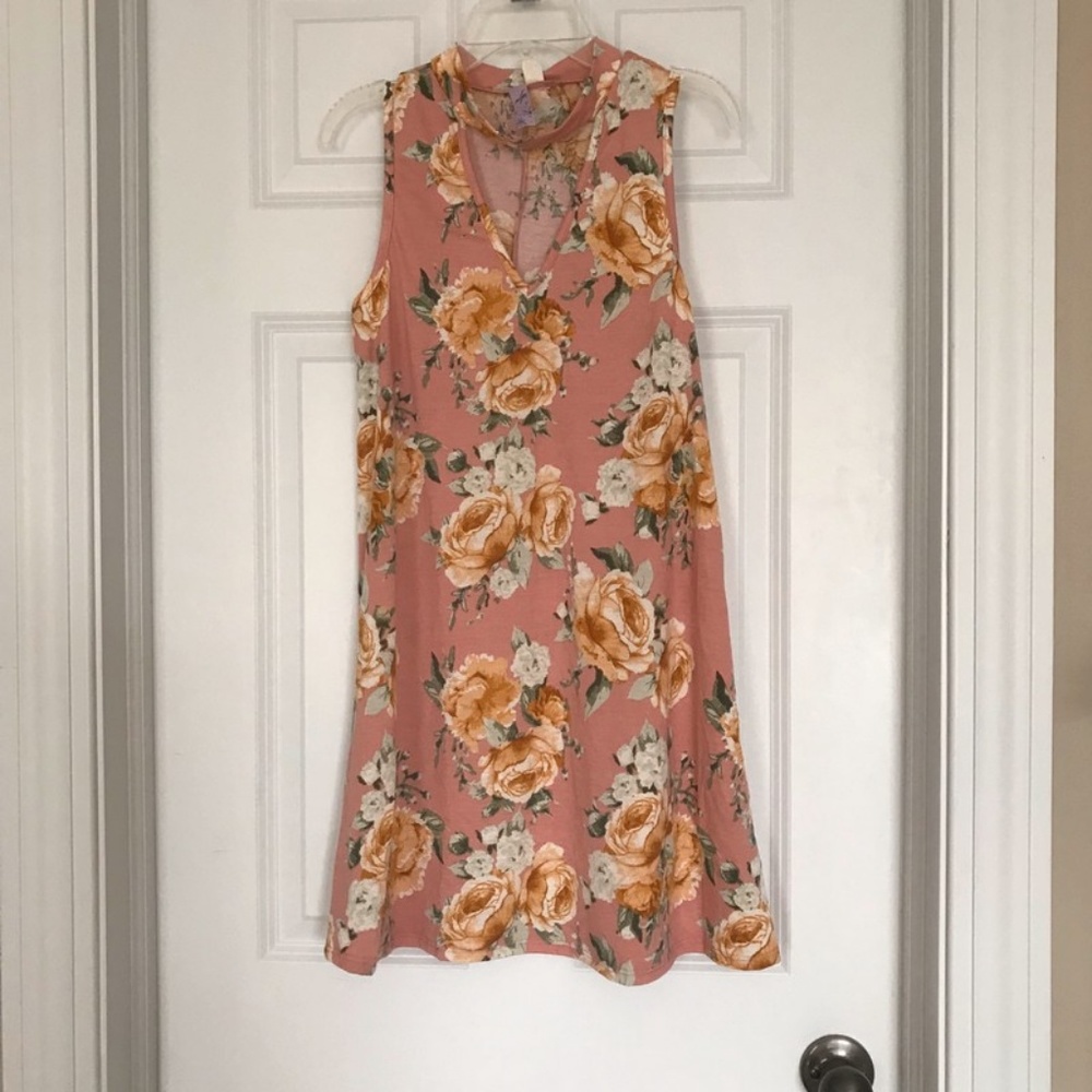 Francesca's Hattie Gigi Floral Shift Dress Rose XS - Picture 4 of 4